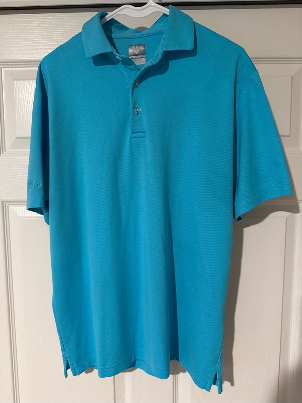 Callaway Men’s Short-Sleeve Polo in Bright Teal